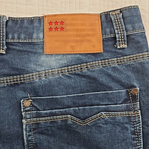 VTG United Denim of America Jeans Men's 38x32 Med Wash Stretch Straight EUC - Picture 13 of 16